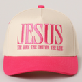 JESUS Way Truth Life Embroidered Hat
