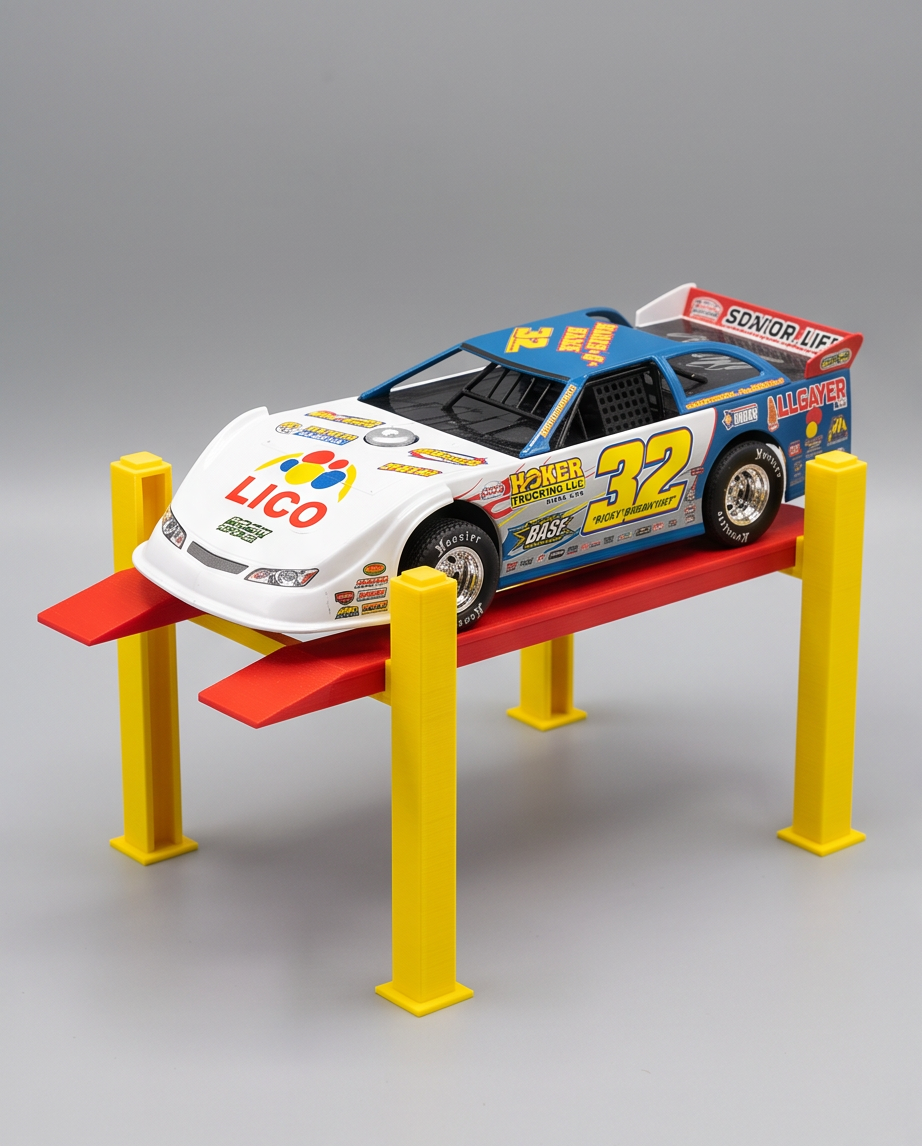 1:24 Scale Dirt Car Display Lift | Diecast Garage Accessory