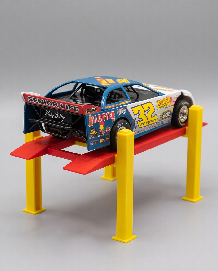 1:24 Scale Dirt Car Display Lift | Diecast Garage Accessory