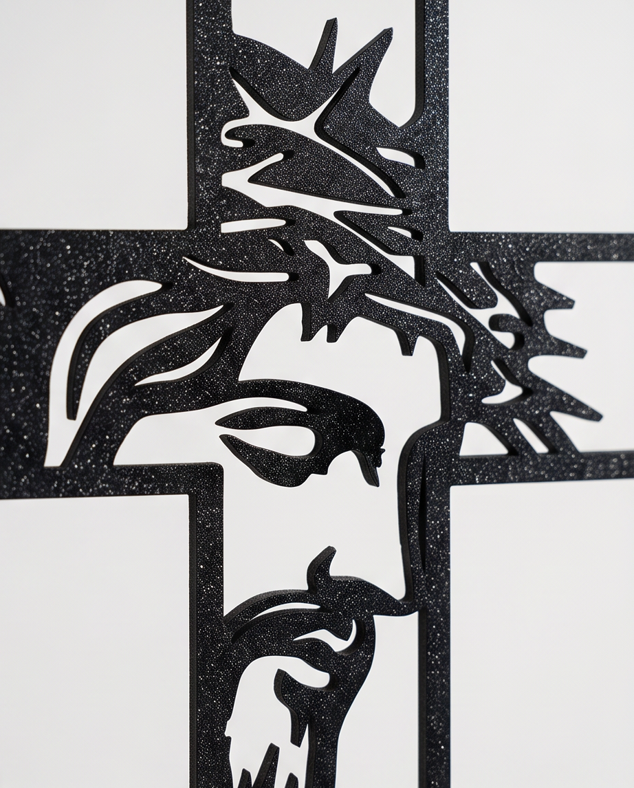 Contemporary Jesus Cross - Spiritual Wall Piece