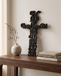 Christian Wall Art – “For God So Loved the World” Cross Sign | 11" x 7" Scripture Decor