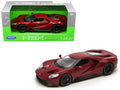 2017 Ford GT Red 1/24 - 1/27 Diecast Model Car by Welly-0