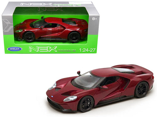 2017 Ford GT Red 1/24 - 1/27 Diecast Model Car by Welly-0