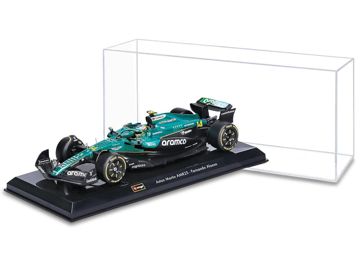 Aston Martin AMR25 #14 Fernando Alonso "Aramco" Formula One F1 "World Championship" (2025) 1/24 Diecast Model Car by Bburago-0