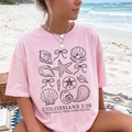 Colossians 1:16 Coastal Seashell Christian Graphic T-Shirt