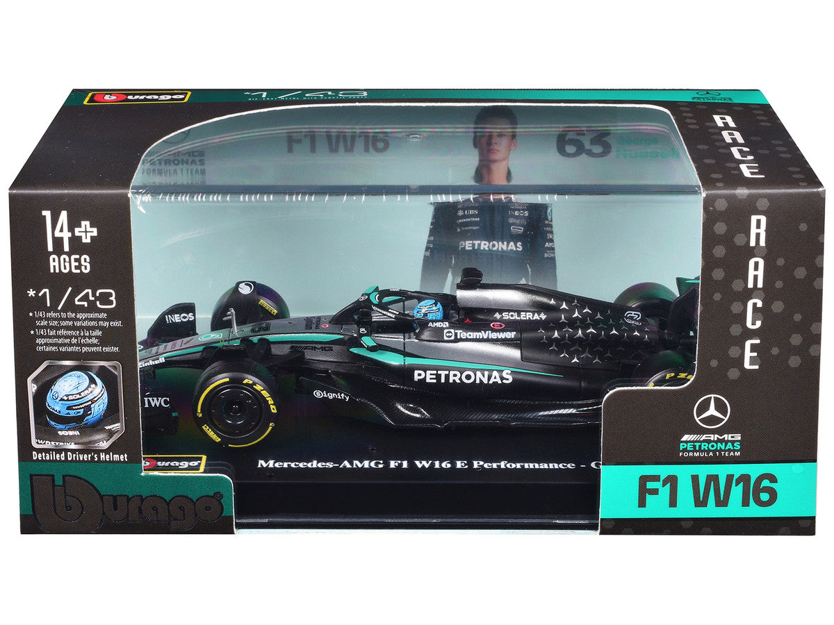 Mercedes-AMG F1 W16 E Performance #63 George Russell Formula One F1 "World Championship" (2025) 1/43 Diecast Model Car by Bburago-2