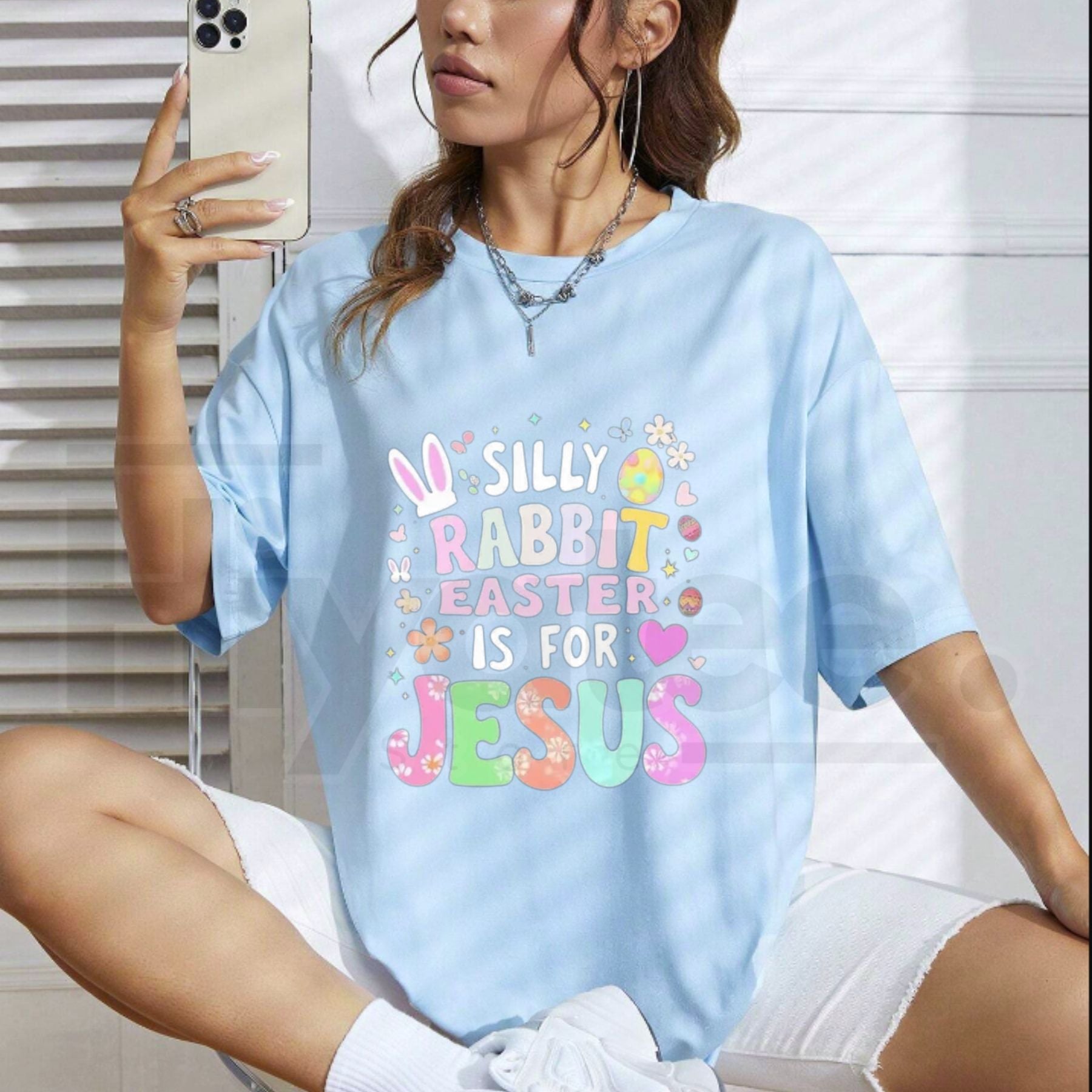 "Silly Rabbit, Easter Is For Jesus" Women's T-Shirt – Faith-Based Easter Church Tee