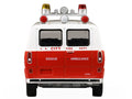 1969 Ford Econoline Ambulance "Los Angeles Fire Department" Red and White "Fire & Rescue" Series #5 1/64 Diecast Model Car by Greenlight