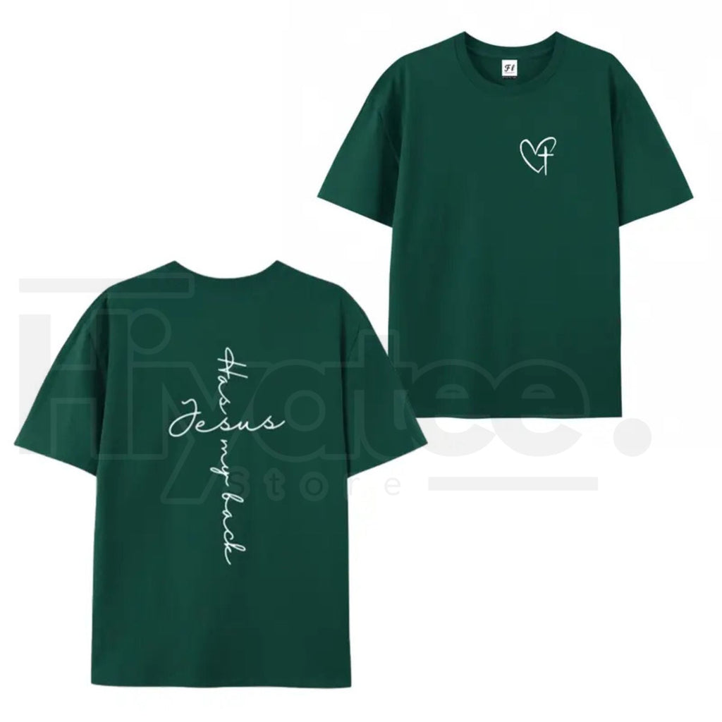 "Jesus Has My Back" Graphic Print Tee – Inspirational Christian Faith T-Shirt