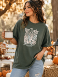 Give Thanks Christian Fall T-Shirt | Faith-Based Autumn Graphic Tee