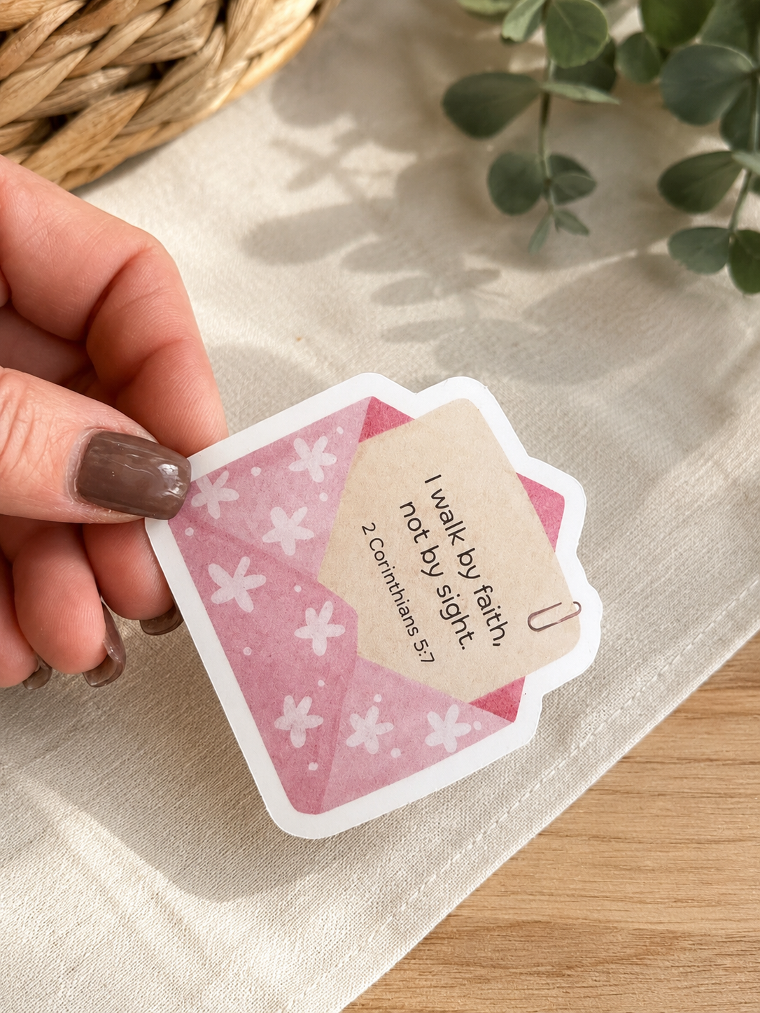 Walk By Faith Envelope Sticker
