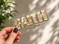 Flowered Faith Over Fear UV DTF Decal