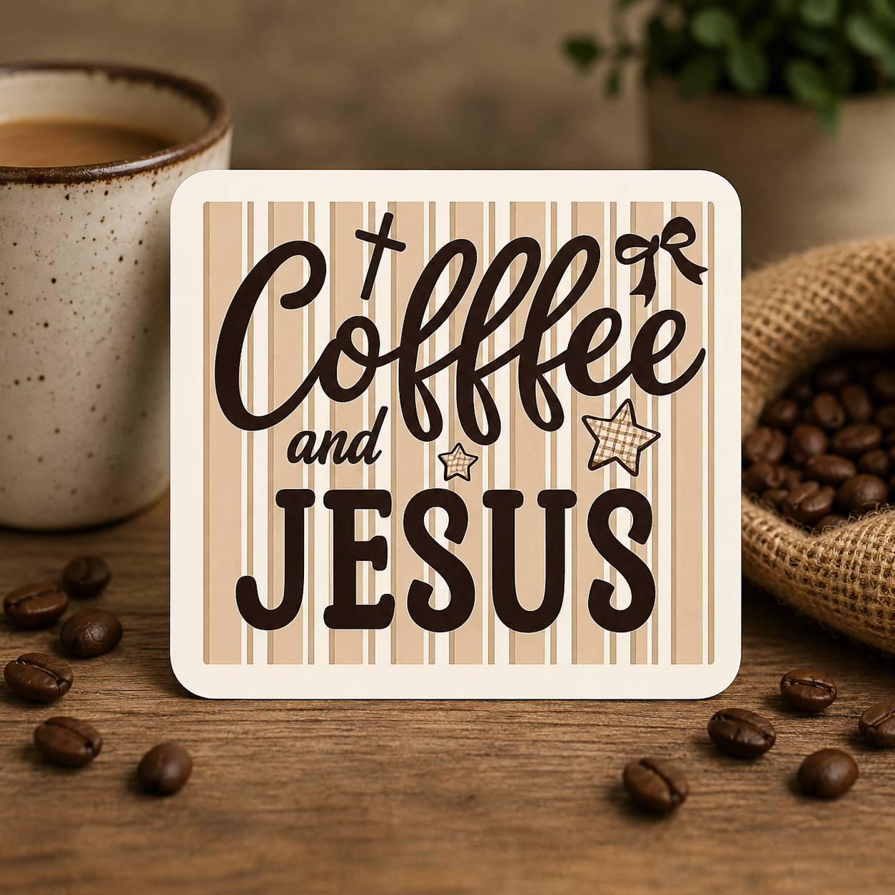 Coffee and Jesus Sticker