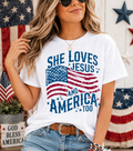 She Loves Jesus and America Too Tee