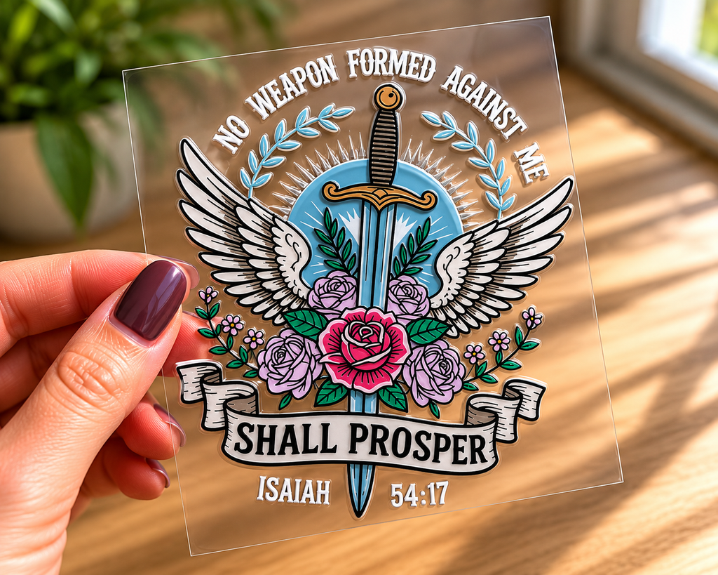Isaiah 54:17 UV DTF Decal