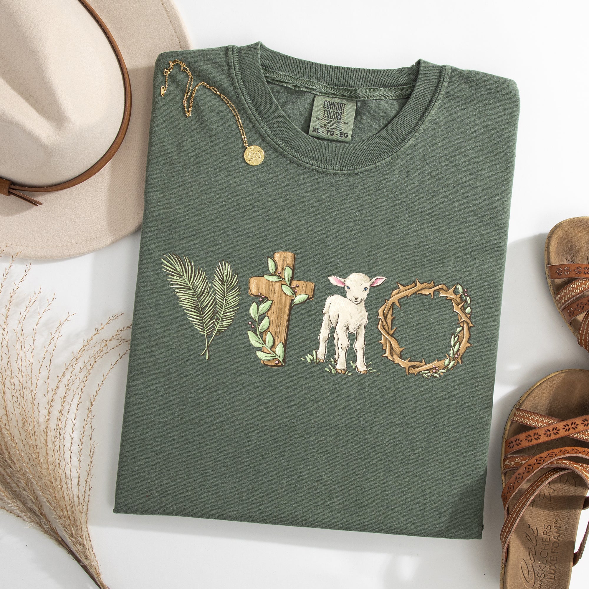 Christian Easter Gospel Bunny Jesus Rabbit Faith Holiday Religious Devotional Comfort Colors Tee