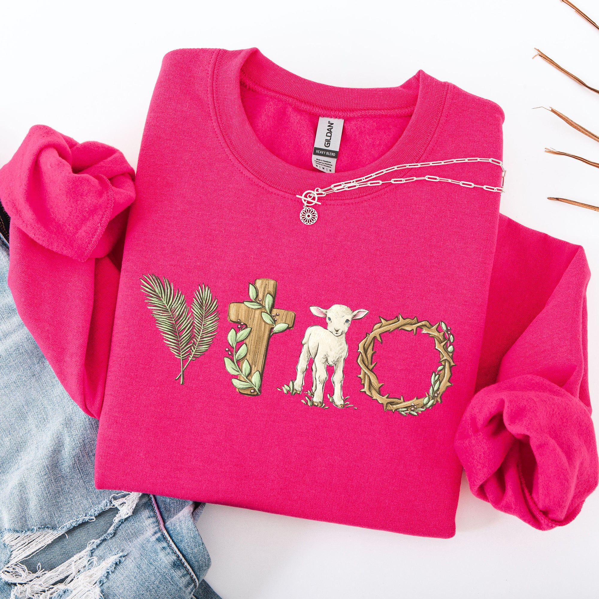 Christian Easter Gospel Bunny Jesus Rabbit Religious Faith Holiday Graphic Sweatshirt