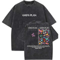 God's Plan Unisex Washed T-Shirt – Vintage 90s Christian Graphic Tee, Summer Streetwear