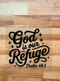 God Is Our Refuge UV DTF Decal