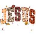 Fall Patterned Jesus DTF Transfer