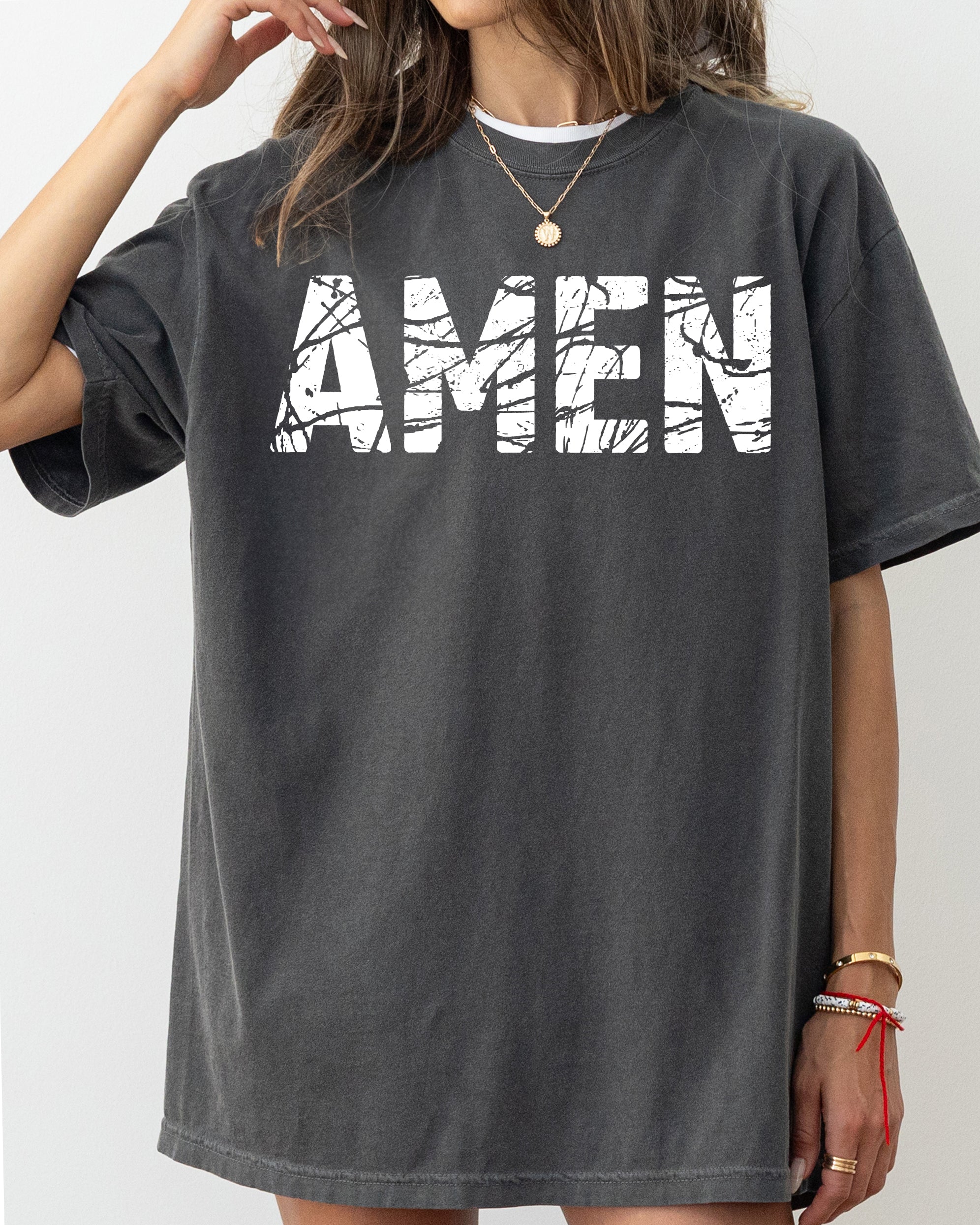 Amen Christian Jesus Vintage Western Witch Halloween Meme Costume Comfort Colors Tee