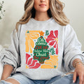Oh Come Let Us Adore Him Christmas Floral Christian Religious Seasonal Sacred Sweatshirt