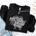 The Lord Is My Shepherd Faux Lace Sheep Christian Faith Religious Prayerful Sweatshirt