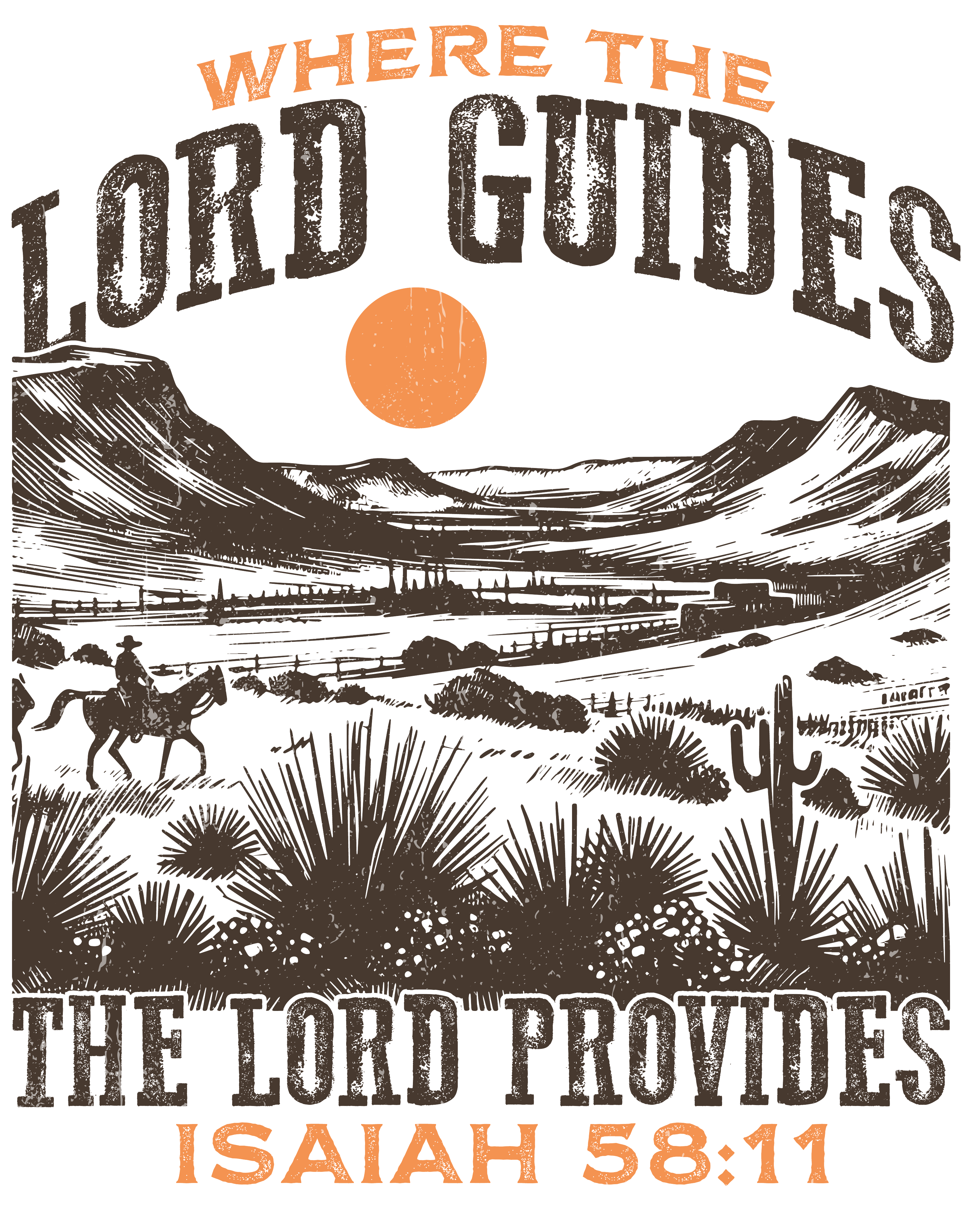 Where the Lord Guides DTF Transfer