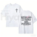 "With God All Things Are Possible" Men's Christian T-Shirt – Matthew 19:26 Tee