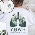 YHWH Lungs Christian Front and Back Every Breath Speak His Name Hebrew Name of God Sweatshirt