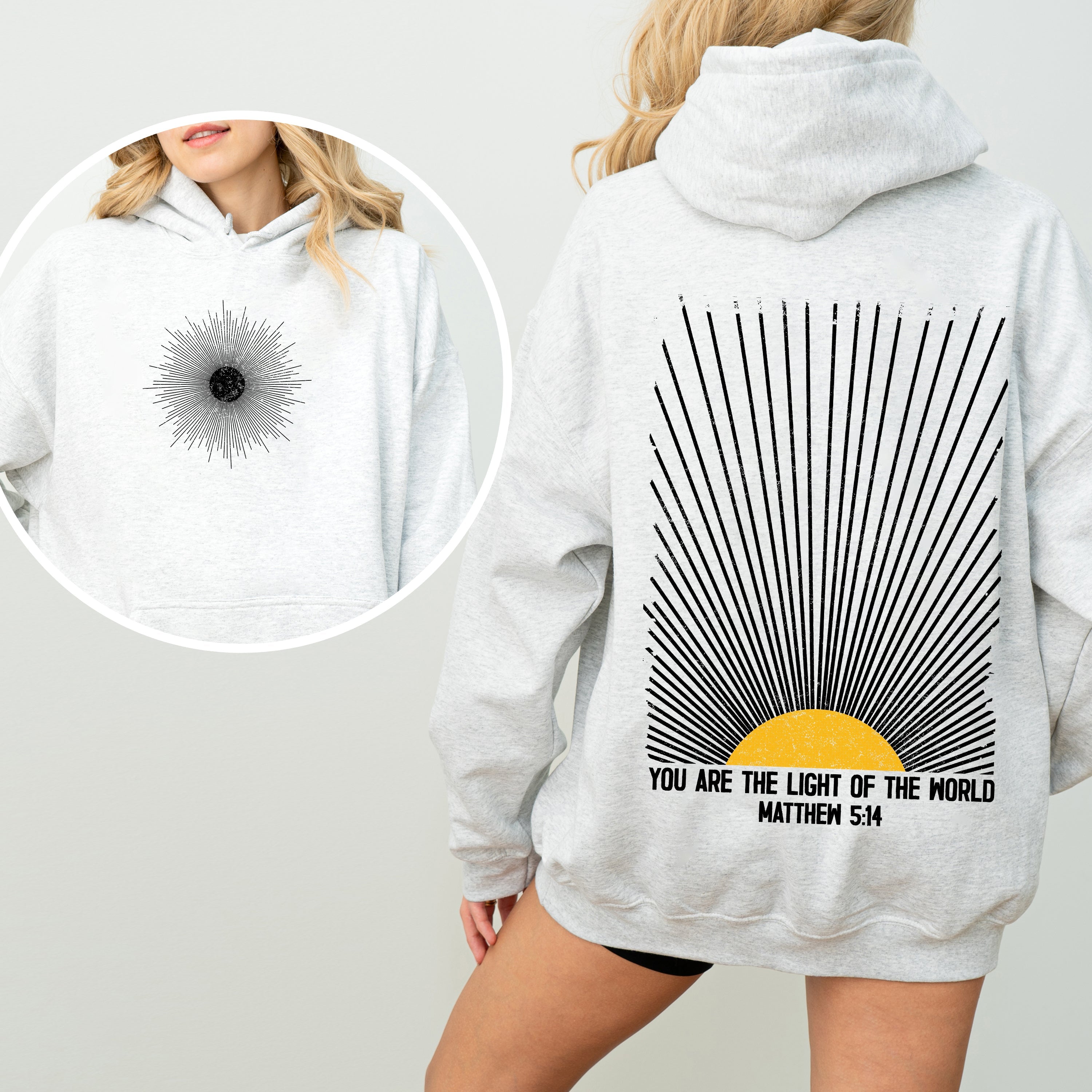 You Are The Light Of The World Faith Christian Bible Religious Faith Statement Hoodie