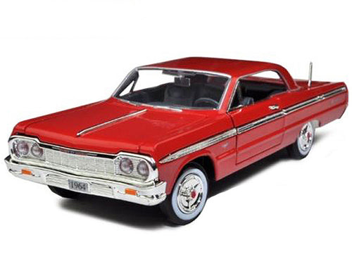 1964 Chevrolet Impala Red 1/24 Diecast Model Car by Motormax-1